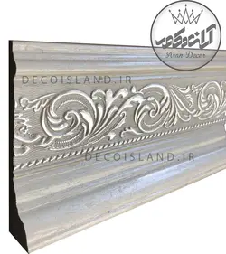 قرنیز پی وی سی 10 سانت دکوراتیو گلدار ایساتیس یزد - شاخه ی 3 متری - کد k10-e1-329n