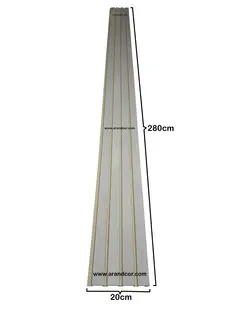 دیوارپوش ترمووال PVC | رنگ بتن روشن | عرض 20 سانت ضخیم | شاخه 2.8 متری