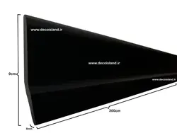 قرنیز پی وی سی 9سانت تکنوفریم اصفهان | شاخه 3 متری | کد 111 مشکی مات