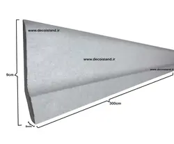 قرنیز پی وی سی 9سانت تکنوفریم اصفهان | شاخه 3 متری | کد 286 بتن روشن