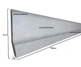 قرنیز پی وی سی 9سانت تکنوفریم اصفهان | شاخه 3 متری | کد 286 بتن روشن