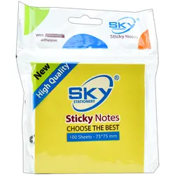 برگه یادداشت چسب دار برند sky سایز 7.5 در 7.5