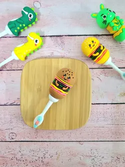 مسواک فانتزی طرح همبرگر