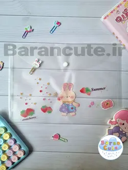 پوشه دکمه دار فانتزی طرح خرگوش 2