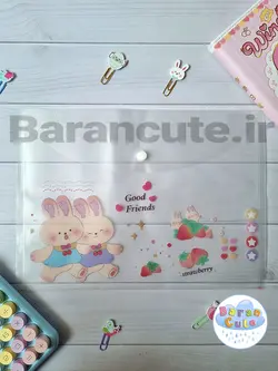 پوشه دکمه دار فانتزی طرح خرگوش 3