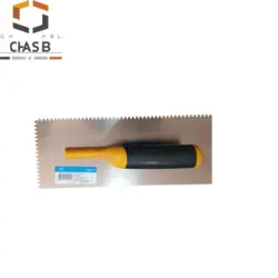 ماله دندانه دار ریز برند دکور مدل دسته باز – کد 125- dekor Notched Trowel V Notched Handle Open