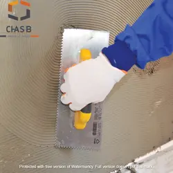 ماله دندانه دار ریز برند دکور مدل دسته باز – کد 125- dekor Notched Trowel V Notched Handle Open