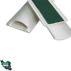 داکت نیم گرد زمینی طوسی و سفید چسبدار 25*120