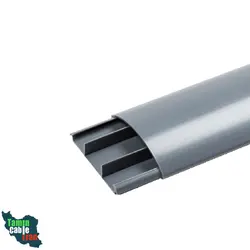 داکت نیم گرد زمینی طوسی و سفید ساده 10*30