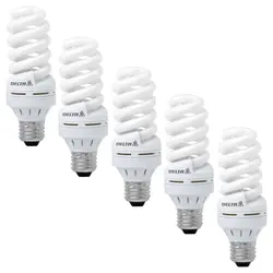 لامپ کم مصرف 18 وات دلتا مدل پیچ پایه E27 بسته 5 عددی