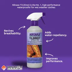 اسپری ضد آب نیکوکس مناسب پوشاک با الیاف مصنوعی Nikwax مدل TX.Direct 300 Ml