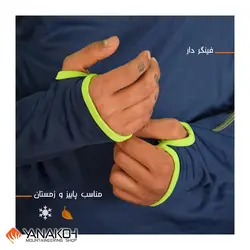 بلوز میکروپلار آقایان ریسا مدل 3676 آبی نفتی