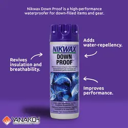 مایع ضد آب کننده نیکوکس مخصوص پوشاک و کیسه خواب پر Nikwax مدل Down Proof 300 Ml
