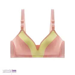 سوتین زنانه شیردهی اسفنجی گلبهی