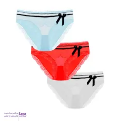 شورت زنانه اسلیپ لبه گیپور پک 3 عددی