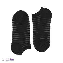 جوراب زنانه مچی شیشه ای طرحدارمشکی