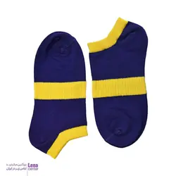 جوراب زنانه نخ پنبه مچی لبه رنگی