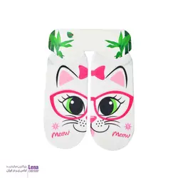 جوراب مکمل دخترانه طرح گربه