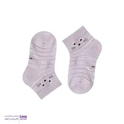 جوراب دخترانه شیشه ای طرح راه راه