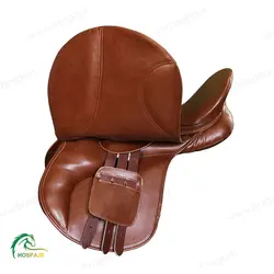 زین اسب چرمی رنگ عسلی هندی | هوسپا