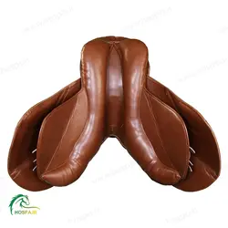 زین اسب چرمی رنگ عسلی هندی | هوسپا