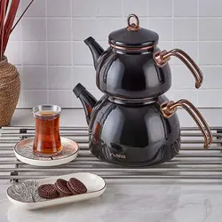 کتری قوری لعابی NEVA رنگ مشکی کد N3171