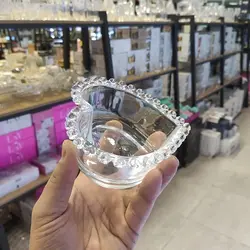 پیاله تنقلات خوری قلبی بلور ترکیه مدل Love-sur-12