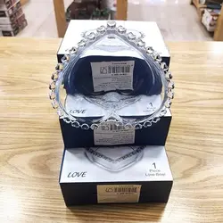 پیاله تنقلات خوری قلبی بلور ترکیه مدل Love-sur-12