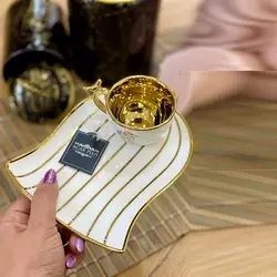 قهوه خوری ست فنجان نعلبکی پلیت دار STORY آجار
