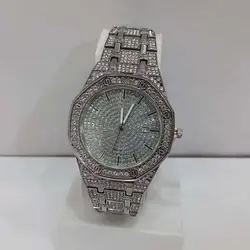 ساعت مچی اسپرت دخترانه و پسرانه،دارای روزشمار،نگین دار،رنگ نقره ای