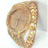 ساعت مچی اسپرت دخترانه و پسرانه،دارای روزشمار،نگین دار،رنگ رزگلد