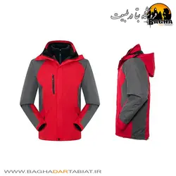 کاپشن دو پوش کلاه دار طرح نورث فیس مدل TR07