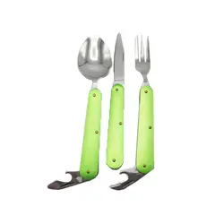 قاشق چنگال چاقو تاشو استیل مدل SP-1