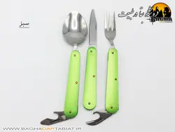 قاشق چنگال چاقو تاشو استیل مدل SP-1