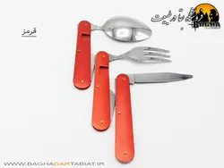 قاشق چنگال چاقو تاشو استیل مدل SP-1