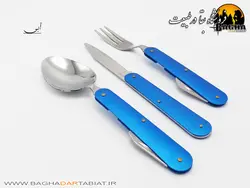 قاشق چنگال چاقو تاشو استیل مدل SP-1