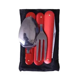 قاشق چنگال چاقو تاشو استیل مدل SP-1