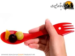 قاشق چنگال پلاستیکی طرح لایت مای فایر