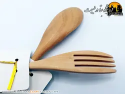 قاشق چنگال چوبی بامبو مدل A1
