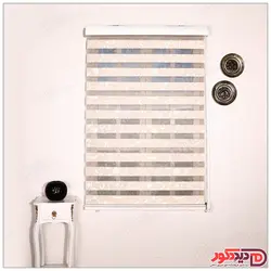 پرده زبرا ترک مدل گل دار کد H-115