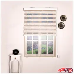 پرده زبرا ترک مدل گل دار کد H-115