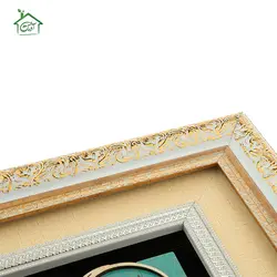 تابلو چوبی معرق طرح صلوات مدل ترنج کد TJ 023-W