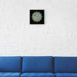 تابلو چوبی معرق طرح صلوات مدل ترنج کد TJ 034