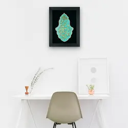 تابلو معرق هُم آدیس طرح خوشنويسي خط ثلث فاطمة بضعة منی  TJa124