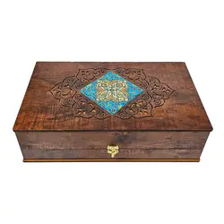 جعبه صنایع دستی و زعفران همادیس مدل فیروزه