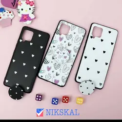 قاب فانتزی برجسته + پاپ سوکت طرح قلب سامسونگ A42