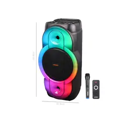 اسپیکر چمدانی بلوتوثی رم و فلش خور Kimiso QS-1287 + میکروفون و ریموت کنترل
