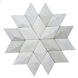 دیوارپوش بتنی - بتن اکسپوز سبک مدل لوزی سه بعدی بسته 6 عددی