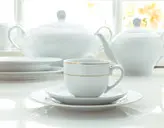 سرویس چینی سفید صدف زرین 102پارچه 12نفره عالی ایتالیا اف