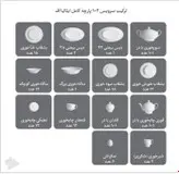 سرویس چینی سفید صدف زرین 102پارچه 12نفره عالی ایتالیا اف